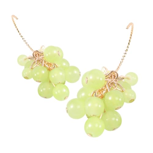 OUNONA Grüne Trauben Ohrhänger Damen Ohrschmuck Leicht Modisch Obst Anhänger Zufälliger Stil Schmuck von OUNONA