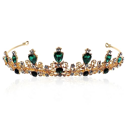 OUNONA Grüner Haarreif Funkelndes Haarschmuck für Braut und Blumenmädchen Leichtes Party Haarband für Mädchen und Festliche Anlässe von OUNONA