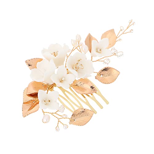 OUNONA Haarkamm Für Braut Hochzeit Kopf Schmuck Aus Keramik Blumen Design Accessoire Für Frauen von OUNONA