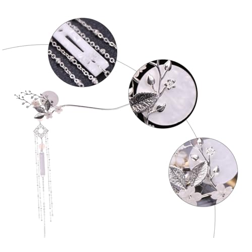 OUNONA Haarschmuck Haarstäbe für Dickes Langes Haar Traditionell Chinesisches Design für Haarknoten und Hochzeitsfrisuren Silberfarbene Haarnadeln für Frauen von OUNONA