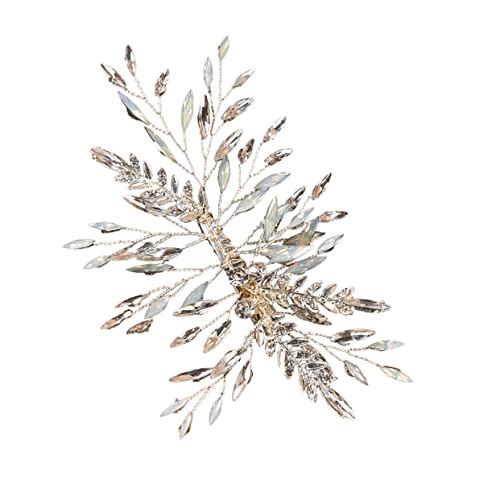 OUNONA Haarspange Zur Hochzeit Mit Strasssteinen Und Hochzeitsblättern Kopfschmuck Für Frauen Und Mädchen Für Hochzeitsparty Und Besondere Anlässe von OUNONA