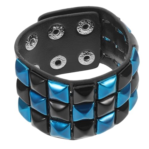 OUNONA Halloween Gefälschte Leder Punk Armband Für Männer Frauen 80s Goth Rock Armband Manschette Armreif Unisex Party Schmuck Zubehör von OUNONA