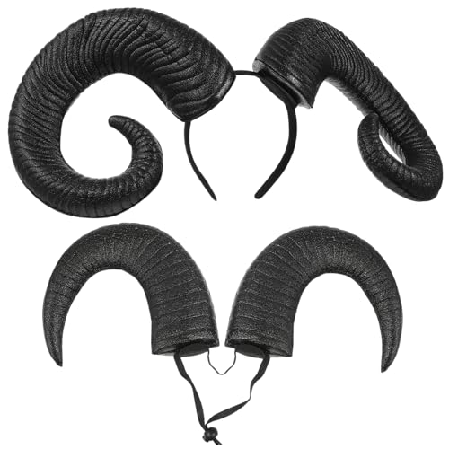 OUNONA Halloween Ox Horn Haarband Schwarzes Stirnband für Kostüm Party Wiederverwendbar Attraktives Design Einfach zu Tragen für Halloween Feiern von OUNONA