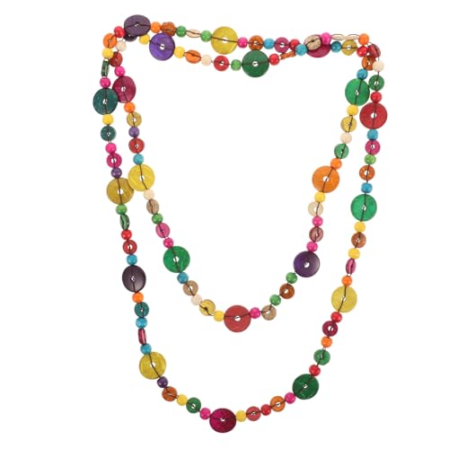 OUNONA Bunte Böhmen Halskette Kokosnuss Vintage Mehrschichtig Handgefertigt Schmuck für Damen für Alltag OUNONA Bunte Böhmen Halskette Kokosnuss Vintage Mehrschichtig Handgefertigt Schmuck für Damen für Alltag von OUNONA