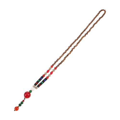 OUNONA Handgefertigte Vintage Gebetskette für Meditation und Feng Shui Ethnische Beads Unisex Schmuck für Männer und Frauen von OUNONA