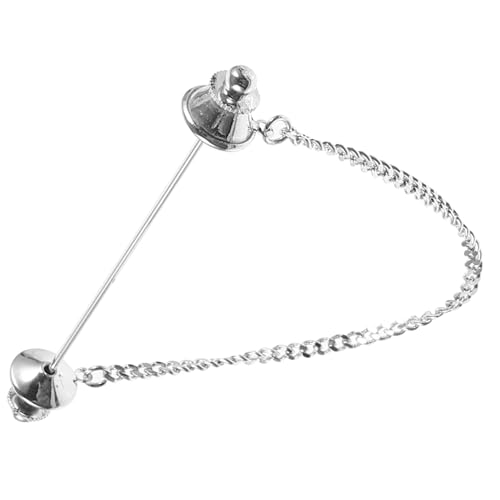 OUNONA Herren Brosche Metall Kettenkragen Anstecknadel Dekorative Hemdkragen Pin mit Kette Langlebig Stil für Festliche Anlässe und Business Outfits von OUNONA