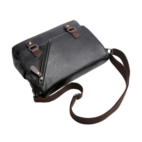 OUNONA Herren Crossbody Tasche PU Aktentasche Business Umhängetasche Vielseitig Einsetzbar Robust mit Großem Fassungsvermögen für Arbeit und Studium von OUNONA