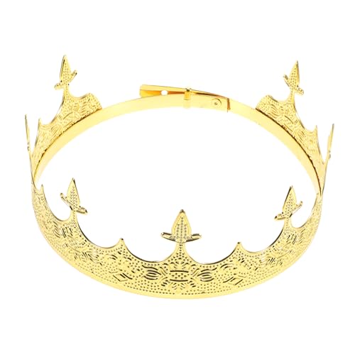 OUNONA Herren Königskrone aus Leichtem Langlebigem Material Königliches Design mit Einzigartigen Verzierungen für Hochzeiten Geburtstage Partys und Halloween Deko von OUNONA