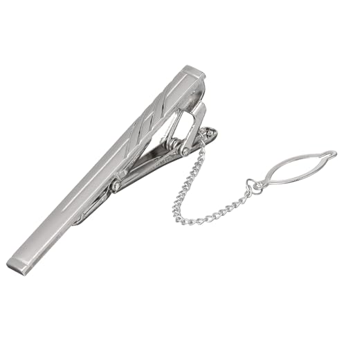 OUNONA Herren Krawattenklammer Silber Metallclip Eleganter Business Schlips Clip Spring Loaded Für Hemd Anzug Formal Accessoire von OUNONA
