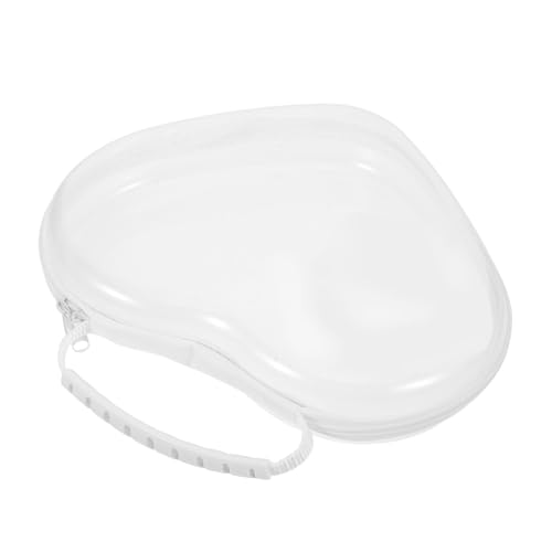 OUNONA Herzförmige Transparente Kulturtasche mit Hartschale und Reißverschluss Stoßfestes Kompaktes Reise-Make-up-Organizer Frauen Vielseitig für Kosmetik und Toilettenartikel von OUNONA