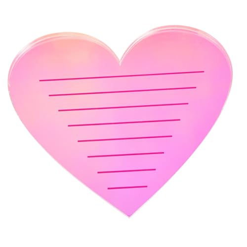 OUNONA Herzförmiges Wimperntray Buntes Eyelash Organizer Tablett für Kosmetikstudio Beauty Salon Wimpernaufbewahrung und Lash Display Board von OUNONA