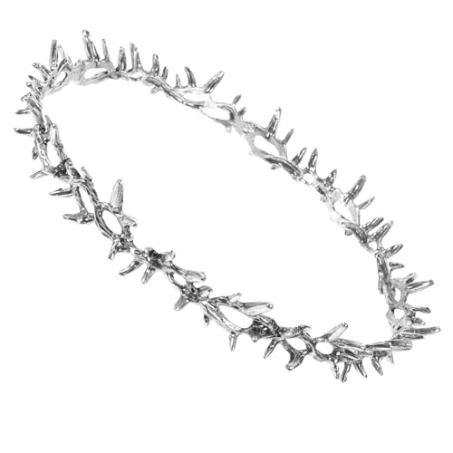 OUNONA Hochzeitskrone Braut Diadem aus Metall Vintage Silber Haarschmuck für Damen und Teenager Stabiles Stirnband für Abschlussball Party und Fotos Bridal Prom Accessoire von OUNONA