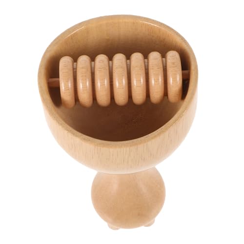 OUNONA Holz Massage Roller Cup Handgefertigter Skulpturtherapie Becher für Muskelentspannung Leicht und Tragbar für Zuhause oder Unterwegs Vielseitig Einsetzbar für Verschiedene von OUNONA