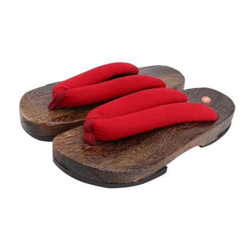 OUNONA Japanische Clogs Holzsandalen Herren Sommer Hausschuhe rutschfest Strapazierfähig Modisch Atmungsaktiv Langlebig von OUNONA