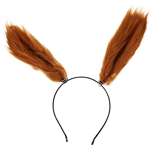 OUNONA Kaninchen Ohr Stirnband für Damen Handgemachtes Plüsch Haardekor für Neujahr Cosplay Themenpartys Fotosessions für Anlässe von OUNONA