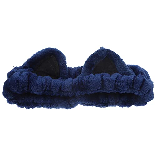 OUNONA Gesichtswasch Stirnband mit Katzenohren Design Elastisches Haarband für Damen Dusch Stirnband für Hautpflege und Make Up Süßes für Zuhause und Reisen von OUNONA