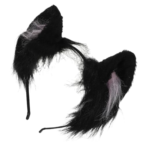 OUNONA Katzenohren-stirnband Aus Plüsch Für Halloween Tierkopf-kostüm-accessoire Bequemes Stirnband Zum Gesichtwaschen Für Cosplay Und Partys von OUNONA