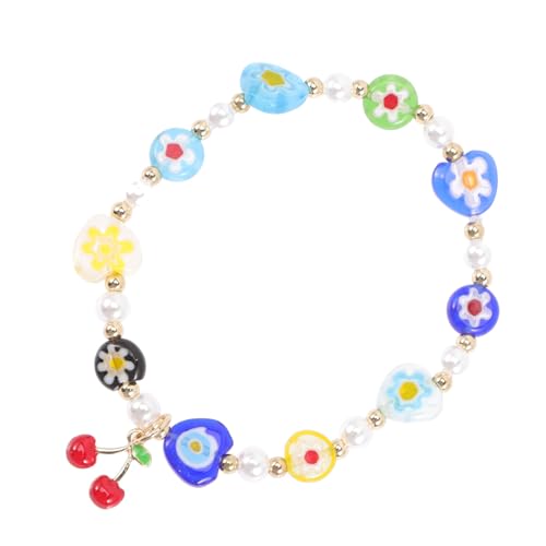 OUNONA Kirscharmband Bunten Perlen Verstellbares Handgefertigtes Armband für für Neujahr Weihnachten Kindergeburtstag von OUNONA