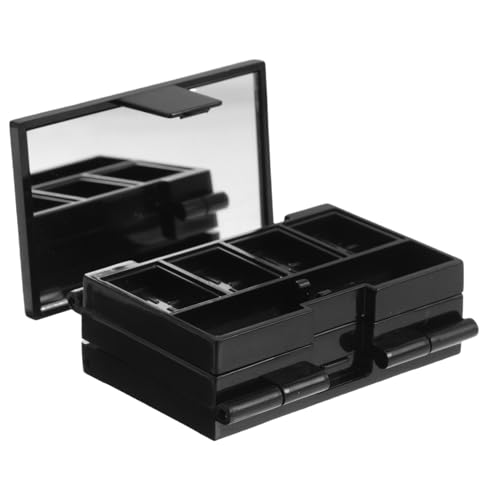 OUNONA Klapperblatt -Make -up -Tablett Make-up-Organisator Reisen Lidschatten -Palettenorganisator Reise-Kosmetiktaschen für Frauen gefaltete Palette Reise-Make-up-Etui Abs Schwarz von OUNONA