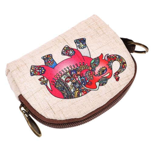 OUNONA Kleine Münztasche Damen Cartoon Schlüssel Etui Strapazierfähigem Material Leicht und Kompakt für Reisen Alltag und Vielseitige Aufbewahrung von Kleingeld und Accessoires von OUNONA