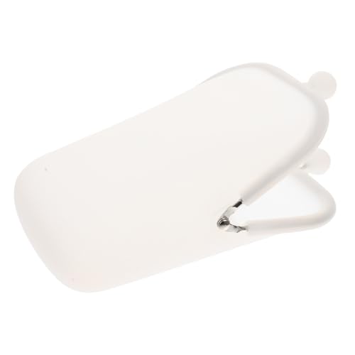 OUNONA Kleine Silikon Geldbörse Portemonnaie mit Münzfach Kompakte Handytasche Leicht Tragbar für Karten und Kleingeld Weiß von OUNONA