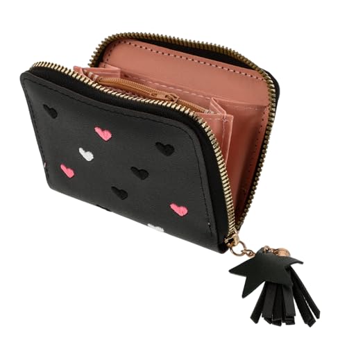 OUNONA Kleine Geldbörse Für Frauen Und Mädchen Mit Reißverschluss Münzfach Kompakt Und Tragbar Für Kreditkarten Führerschein Und Schlüssel von OUNONA