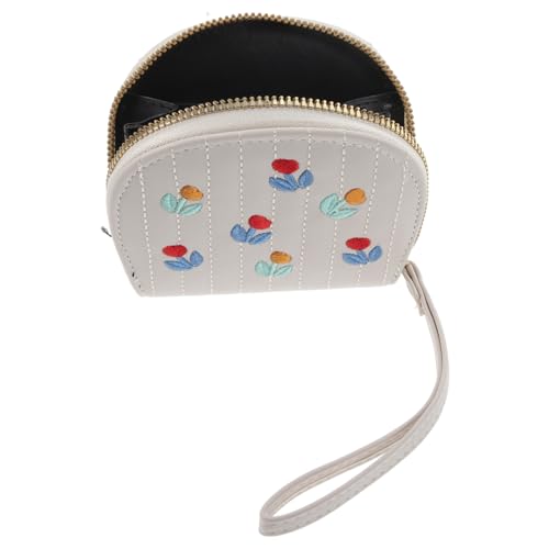 OUNONA Kompakte Geldbörse Damen PU mit Besticktem Design Langlebig und Leicht Funktionale Münzaufbewahrung Kleines Portemonnaie für Karten und Kleingeld Praktischer von OUNONA