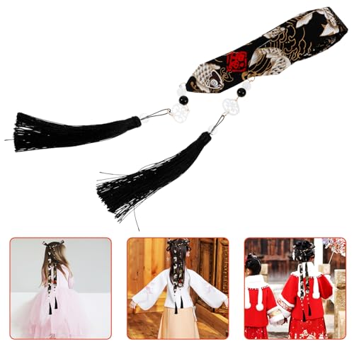 OUNONA Damen Haarschal Stirnband Mit Quaste Für Langes Haarband Schal-stirnband Haarschal Für Damen Für Partys Hochzeiten Reisen Und Taschenkleidungszubehör von OUNONA