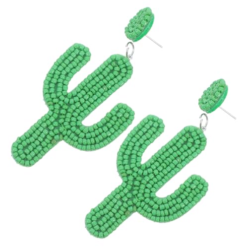 OUNONA Kreative Cactus Ohrhänger für Damen Handgefertigte Leichte Ohrringe im Boho Stil für zu Weihnachten Valentinstag und Geburtstagen mit Ansprechendem Design von OUNONA