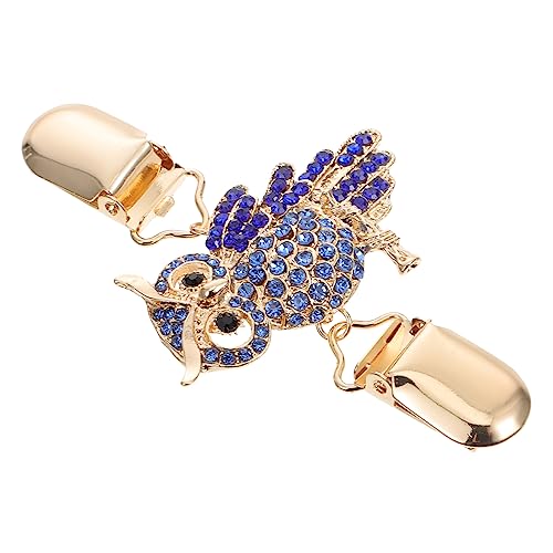 OUNONA Kreativer Eulenform Brosche Clip für Cardigans und Schals Leichter und Eleganter Alloy Clip für Damen und Mädchen für Pullover und Kleider von OUNONA