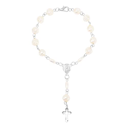 OUNONA Kreuzarmband Mit Perlen Für Frauen Und Männer Rosenkranzarmband Religiöses Kreuzarmband Aus Hochwertigem Material von OUNONA