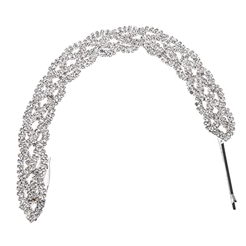 OUNONA Kristallbesetztes Haarband mit Metalllegierung Haarklammer für Damen Strass Accessoire für Hochzeit Party und Alltag Langlebig und Auffällig von OUNONA