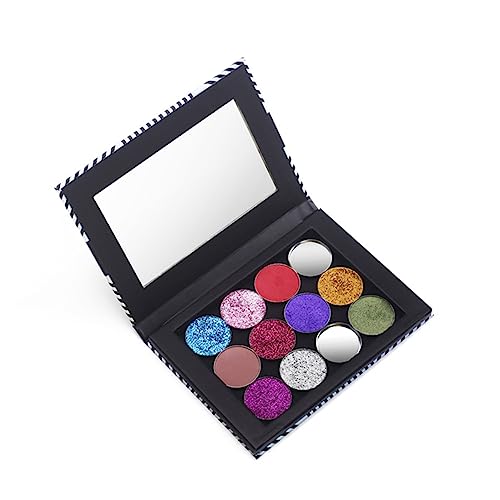 OUNONA Leere Magnetische Lidschatten Palette mit Spiegel DIY Kosmetik Organizer Box für Blush Bronzer und Lidschatten Zuhause und Reisen für Make Up Vergleich von OUNONA