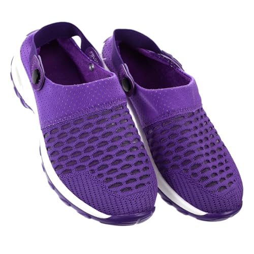 OUNONA Leichte Damen Mesh Sandalen mit Luftpolster rutschfeste Sportsandalen Atmungsaktive Freizeitschuhe für Sommer Modisch und Angenehm für Alltag und Sport von OUNONA