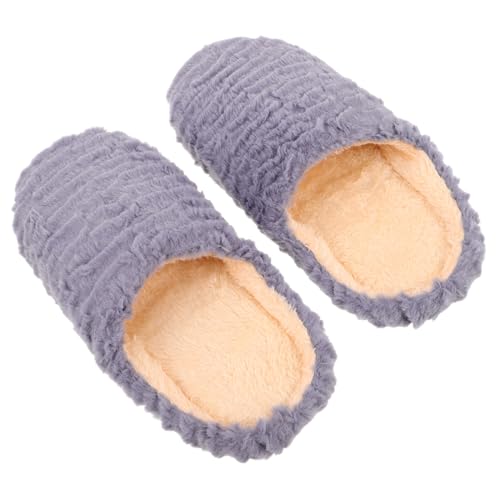 OUNONA Leise Weiche Hauspantoffeln mit Rutschfester Sohle für Damen und Herren Warm Gefüttert Design für Ruhige Nächte und Geräuscharmes Bewegen von OUNONA