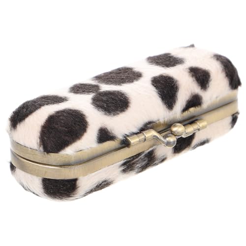 OUNONA Lippenstiftetui Mit Spiegel Tragbares Lippenstifthalter-etui Aus Eisen Und Samt Organizer Für Handtasche Geeignet Für Lippenstifte Lippenbalsam Und Gloss von OUNONA