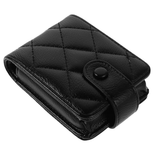 OUNONA Lippenstiftetui für die Handtasche: Gesteppte Mini-Make-up-Tasche für Damen – Stilvolle Kosmetiktasche mit Spiegel für Reisen und den täglichen Gebrauch – Leichter Lippenstifthalter von OUNONA