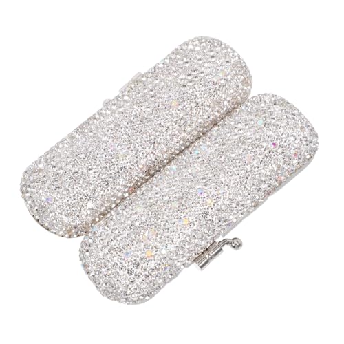 OUNONA Lipstick Organizer Mini Tragbarer Lippenstifthalter Mit Funkelndem Strassdesign Kompakte Reisebox Für Handtaschen Leichter Lippenstift Aufbewahrungskoffer Für Damen von OUNONA