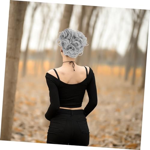 OUNONA Lockiger Dutt Haarteil mit Kamm Clip Leichtes Langlebiges Chignon Fake Bun Einfach zu Tragen Vielseitig Einsetzbar für Damen Passend zu Verschiedenen Outfits und Anlässen von OUNONA