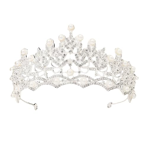 OUNONA Luxuriöse Brautkrone mit Perlen Eleganter Haarschmuck für Hochzeit Festliche Anlässe Stilvolles Diadem für Braut und Hochzeitsfeier Zeitloses Accessoire für Besondere von OUNONA