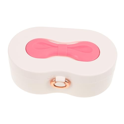 OUNONA Make Up Koffer mit Integriertem Spiegel Robuster Organizer mit Fächern für Kosmetik und Schmuck Tragbare Aufbewahrungsbox für Mädchen Prinzessin für Rollenspiele und von OUNONA