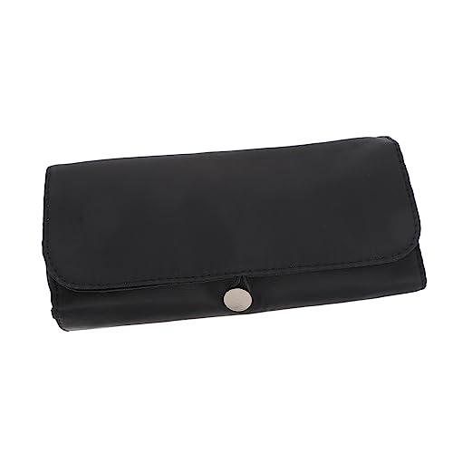 OUNONA Make Up Pinsel Tasche Tragbare Kosmetiktasche Organizer Aufbewahrungstasche Robust Schwarz Für Reisen und Professionelle Nutzung von OUNONA