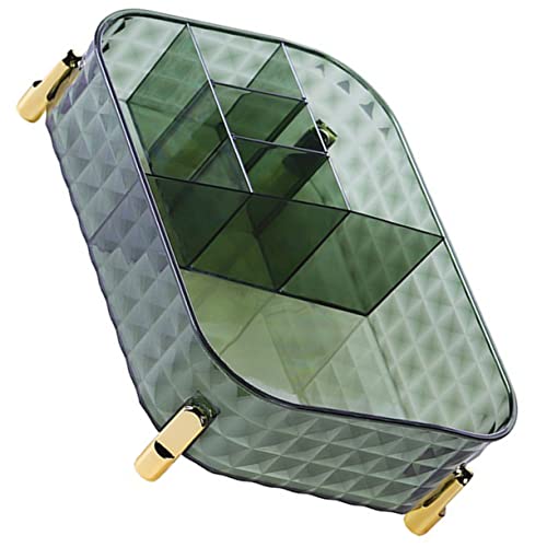 OUNONA Makeup Organizer für Schreibtisch Multifunktionale Kosmetik und Pflegeprodukte Aufbewahrungsbox Transparente Struktur für Badezimmer und Arbeitsplatte Pet Materialien von OUNONA