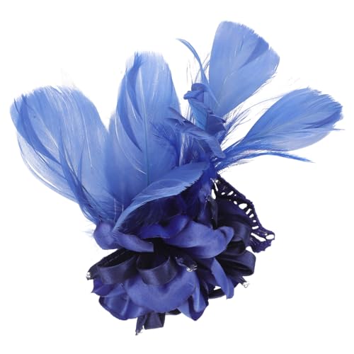 OUNONA Marineblaue Brosche Anstecknadel Blumenmuster Retro Haarschmuck und Kleidung Dekor für Damen Geburtstagsfeier Hochzeit Accessoire von OUNONA