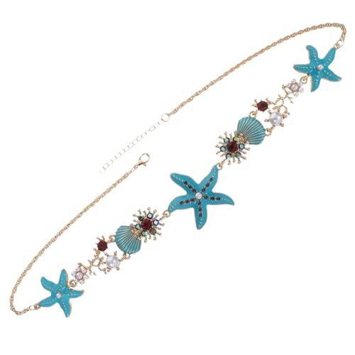 OUNONA Meerjungfrau Strand Halskette mit und Muschel Anhänger Boho Sommer Schmuck für Damen Farbbrillante Küstenkette Vielseitiges Accessoire für Strandpartys und Urlaub von OUNONA