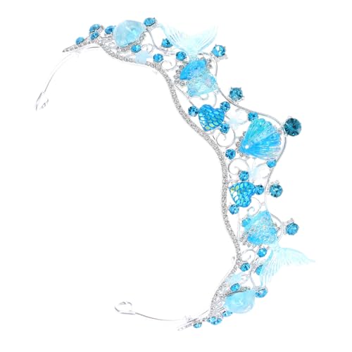 OUNONA Meerjungfrau Tiara Stirnband Hochzeit Haarschmuck für Frauen Mädchen Leichtes Elegantes Braut Accessoire für Strandhochzeit Geburtstag Valentinstag Kinderauftritte Vielseitig von OUNONA