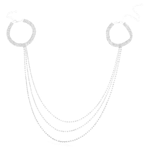 OUNONA Mehrlagige Armkette Oberarmreif Strass Quaste Mehrlagiges Kristall Armreif Sommer Strand Damen Schmuck für Hochzeit Braut von OUNONA