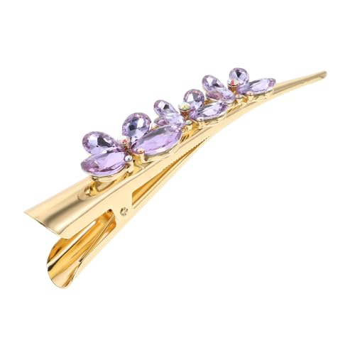 OUNONA Metall Alligator Haarclip mit Funkelndem Schmetterling Haarklammer Langlebig und Haarschonend Modisches Horn design Stilvolles Haarstyling Zubehör für Damen und Mädchen von OUNONA
