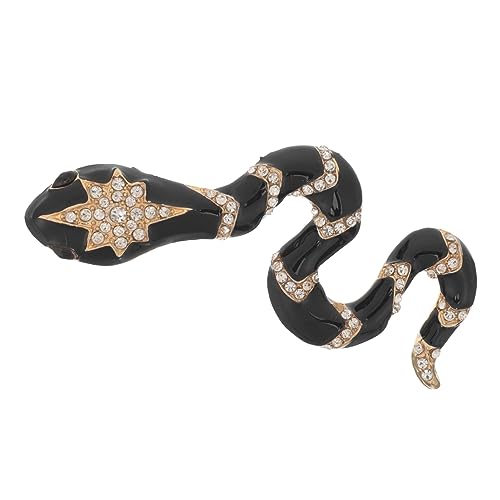 OUNONA Metall Anstecknadel Schlange mit Strass und Emaille Langlebige Brosche für Kleidung Taschen Hüte Schals Modisches Accessoire für Damen und Herren Vielseitig Einsetzbar von OUNONA