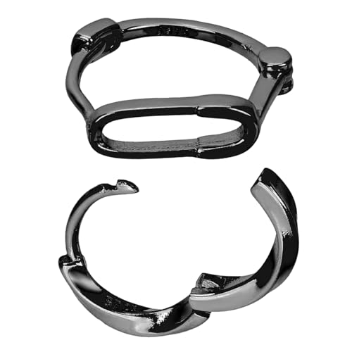 OUNONA Mini Creolen Ohrringe Sicherheitsnadel Design Unisex Leichtgewichtige Ohrschmuck Für Damen Herren Alltag Party Elegant Schwarze Paperclip Ohrstecker von OUNONA